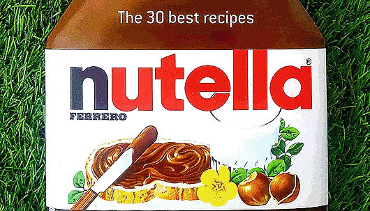 The nutella logo, with the words 'The 30 best recipes' above it